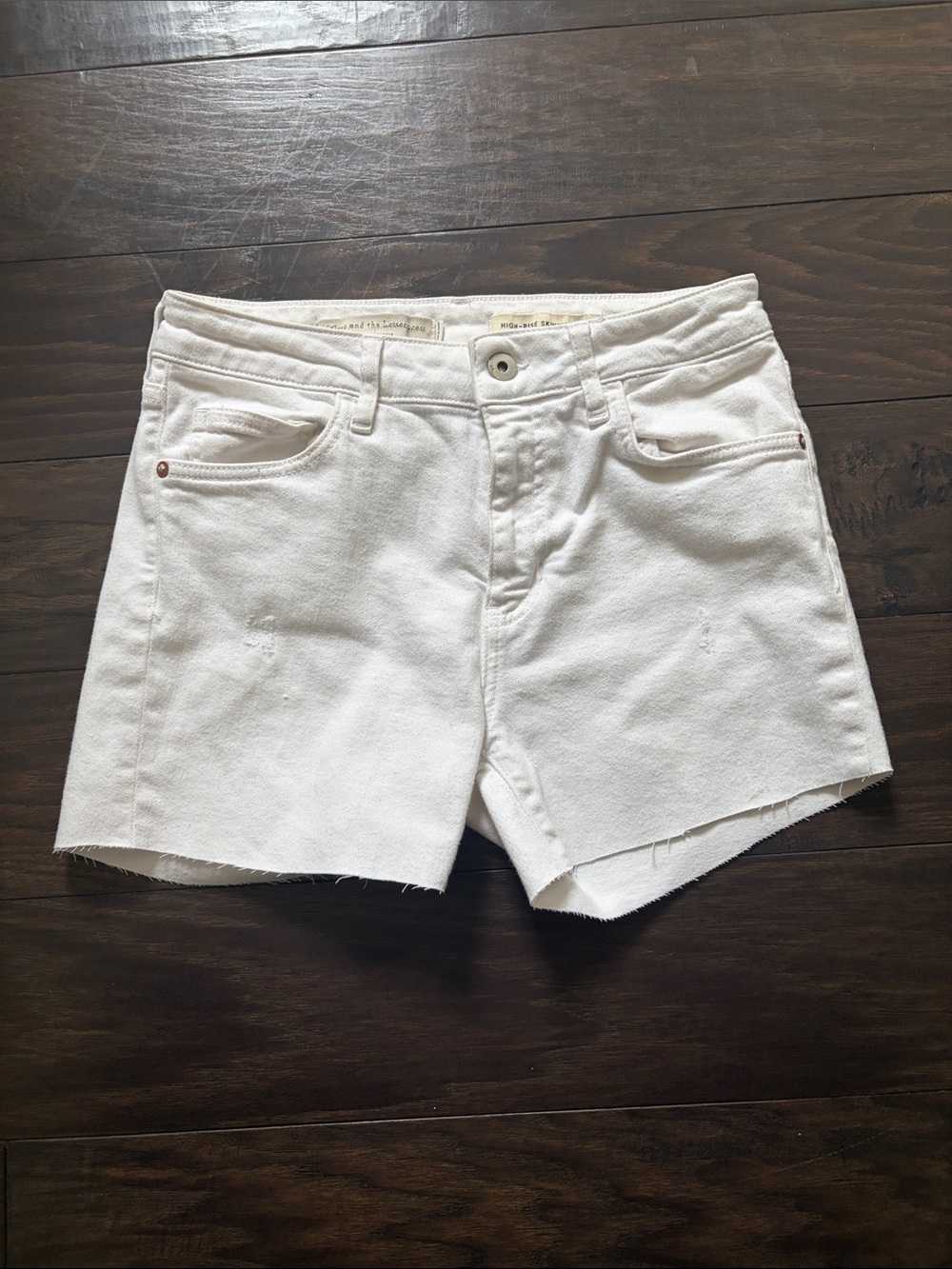 Anthropologie White Denim Cutoff Shorts
